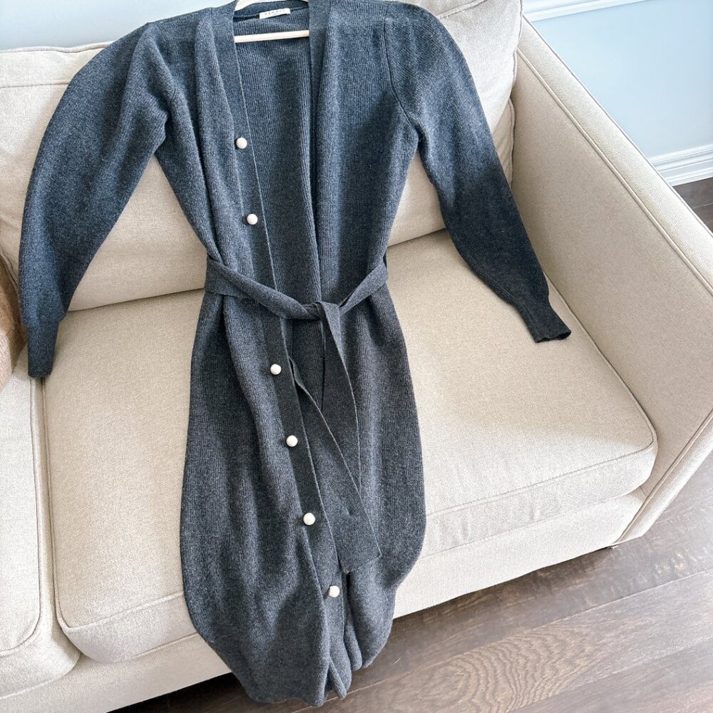 99% NEW SANDRO LONG SWEATER DRESS, SIZE 40, S M